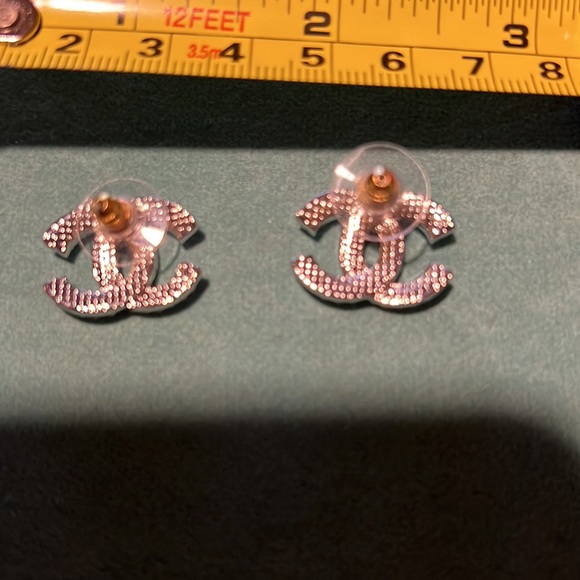 New Designer Print Stud Silver Earrings - Picture 4 of 5